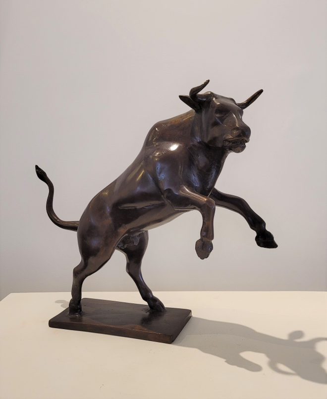 Taureau cabr - Bronze-Carl JAUNAY